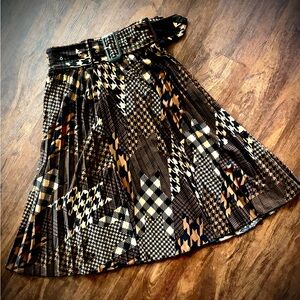Elegant Patterned A-Line Skirt